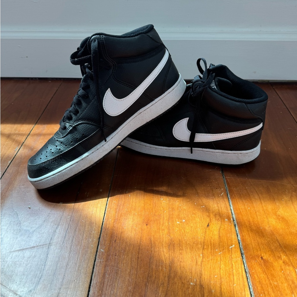Nike Black and White High-Top Sneakers